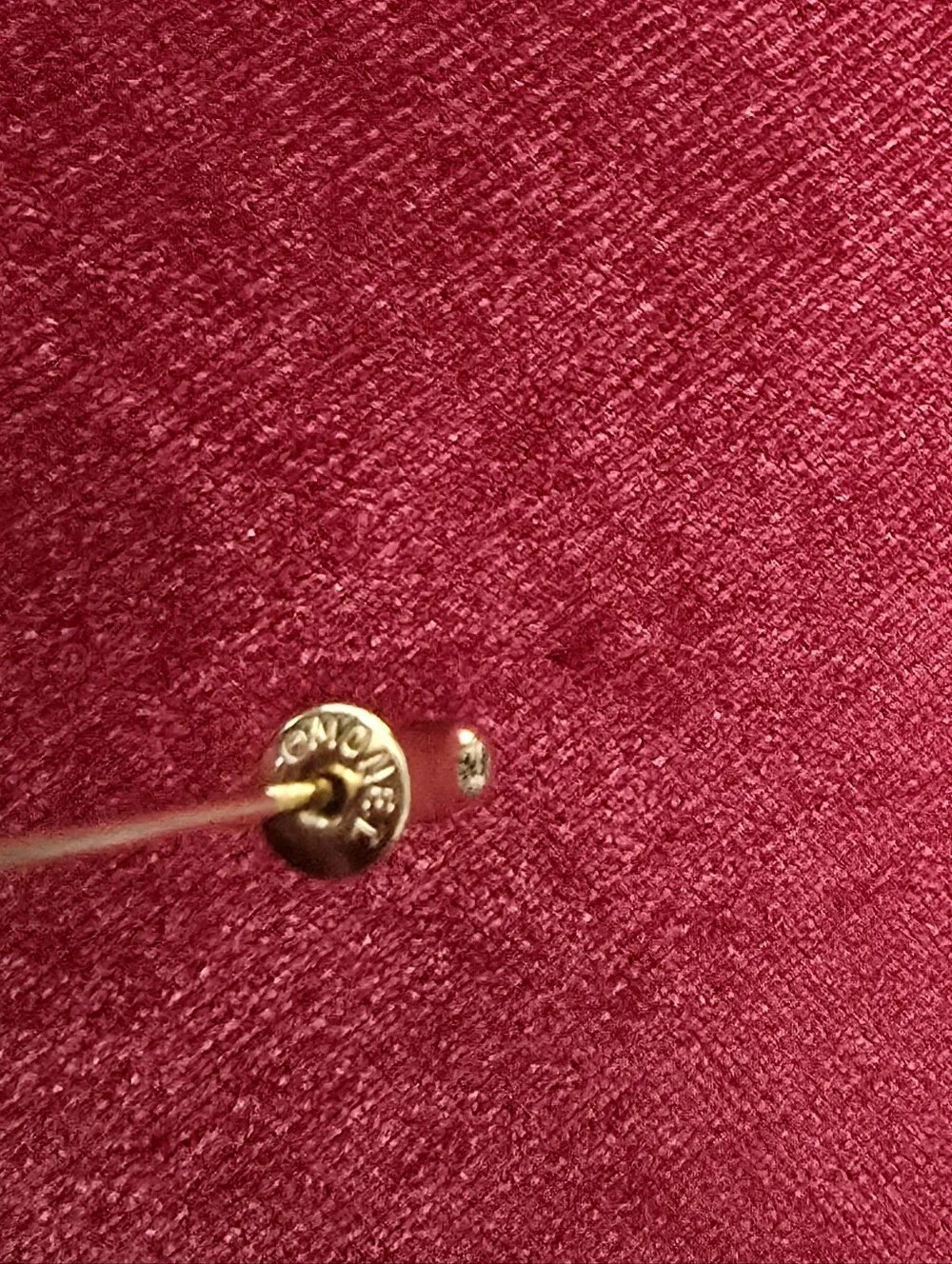 Vintage Monet Gold 'B' Stick Pin Brooch - Gold Tone